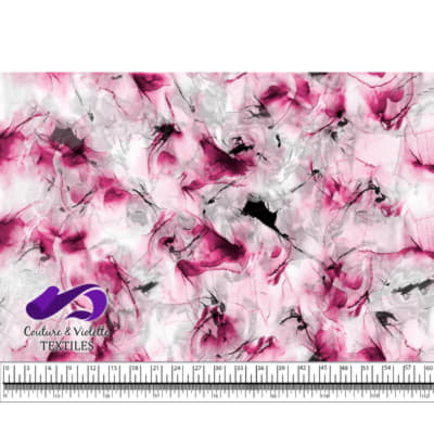 Encre - Rose avec accents noirs