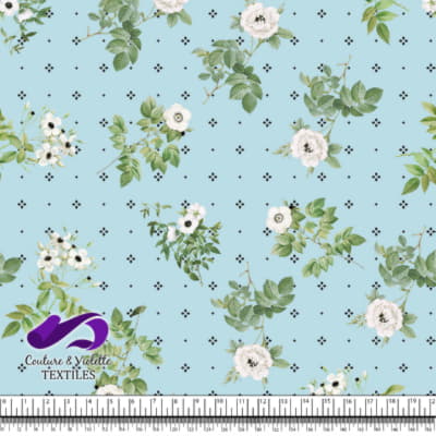 Fleur d'Anémone - Bleu Glacier