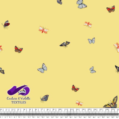 Papillons - Minimaliste - Jaune