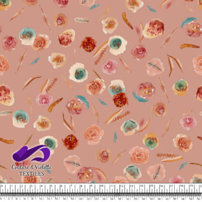 Monstera - Roses - Dusty rose