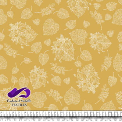 Monstera - Trait blanc - Military gold