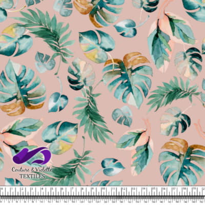 Monstera - Leaf - Plastered pink