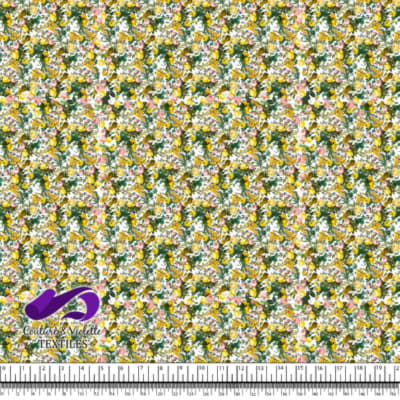 Microfleurs - Roses jaunes sur fond blanc