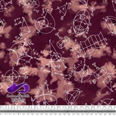 Techno - Mathématiques - Blanc sur fond rouge