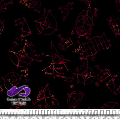 Techno - Mathématiques - Rouge sur fond noir