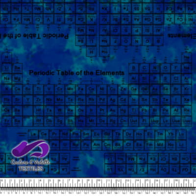 Techno - Tableau périodique - Noir sur fond bleu