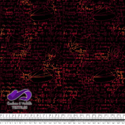 Techno - Algèbre - Rouge sur fond noir