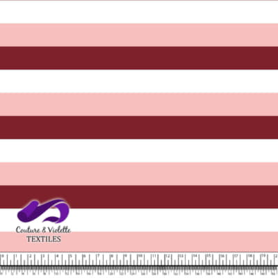Rayures - Winery blush pink white