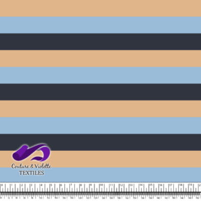 Rayures - After midnight blue sky desert mist beige